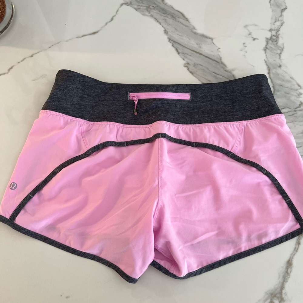 lululemon athletica Pink and Dark Gray Athletic Shorts